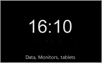 16:10 data aspect ratio